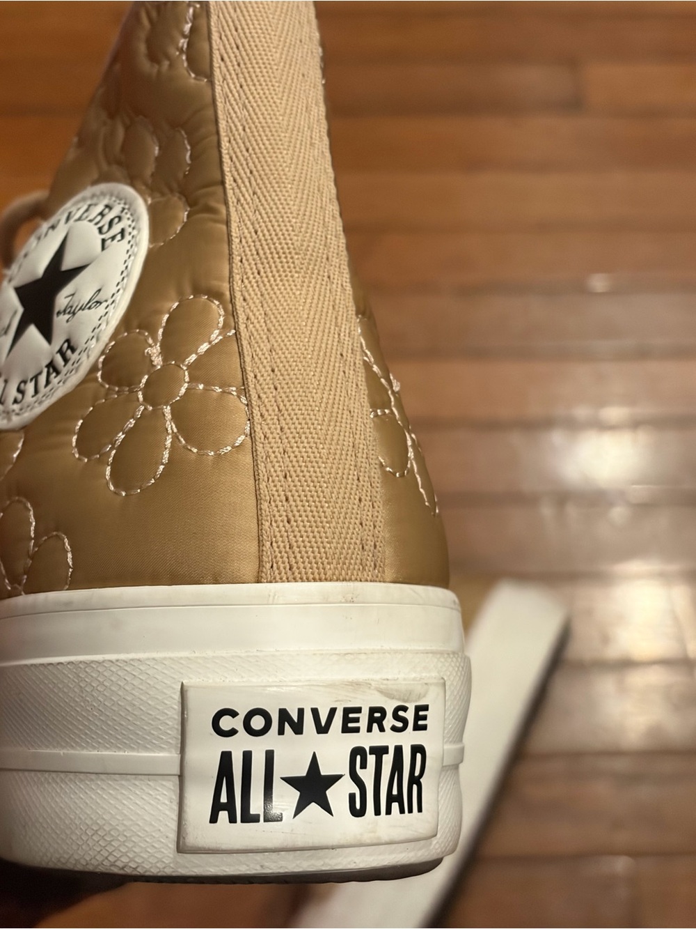 Converse Chuck Taylor All Star Lift Hi Quilted Epic Dune Womens Sz 8 - Picture 9 of 13